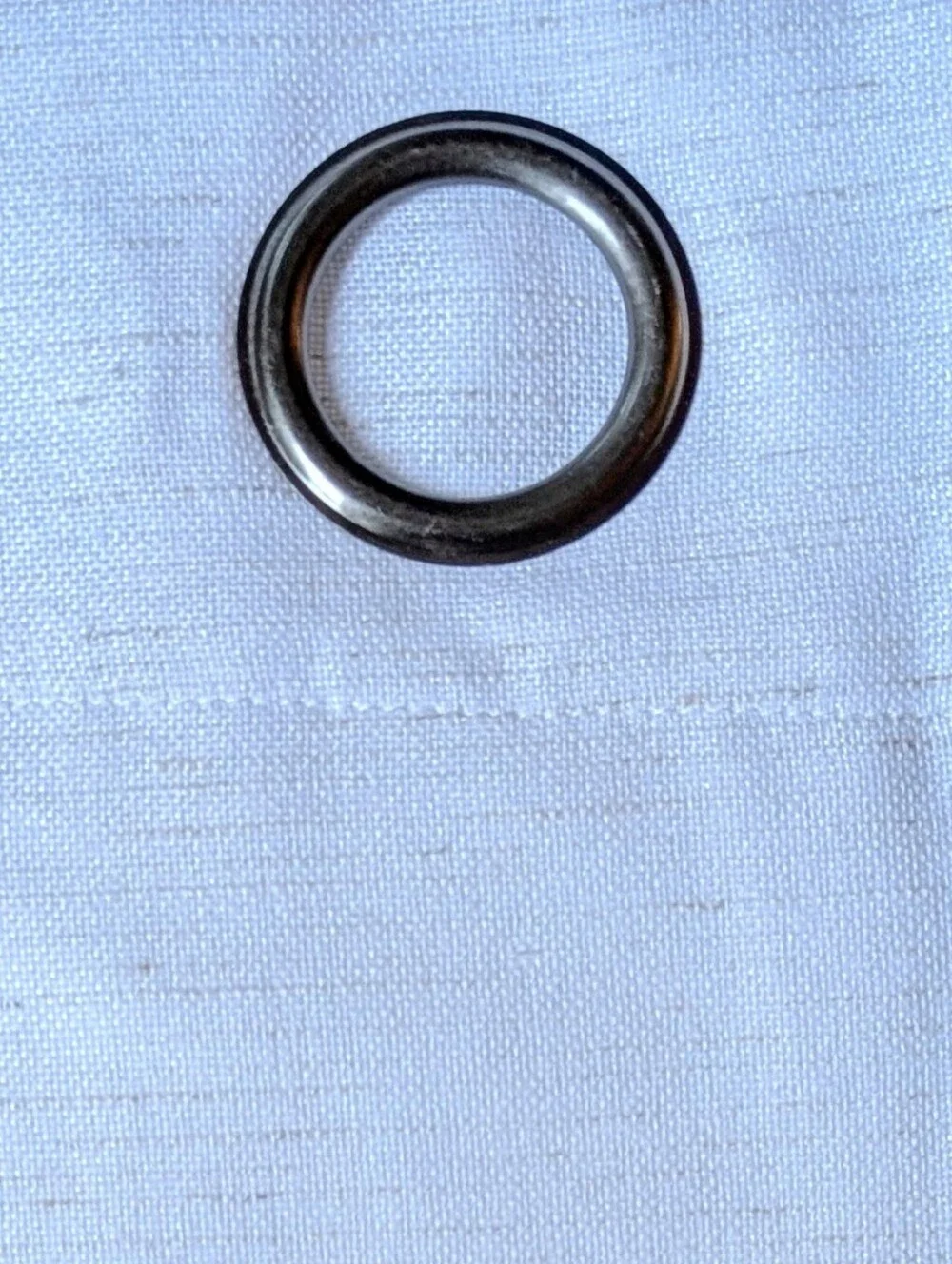 NWT Fieldcrest Lined White Linen Blend Light-Filtering Grommet Panel 50x84